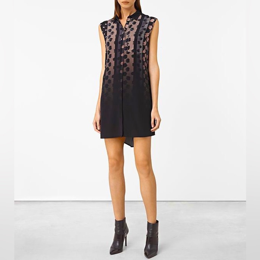 AllSaints Hartley Polka Silk Dress